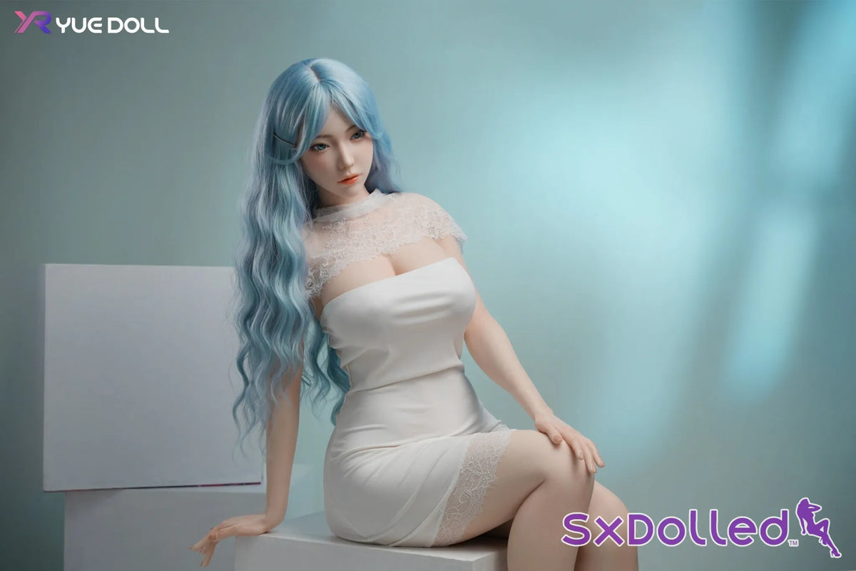 Tori E (I-Cup) (158cm) | Blue-Haired White Dress Sex Doll | Yue Doll - I-Cup / 158cm / Blue - Sex Doll