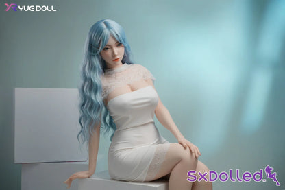 Tori E (I-Cup) (158cm) | Blue-Haired White Dress Sex Doll | Yue Doll - I-Cup / 158cm / Blue - Sex Doll