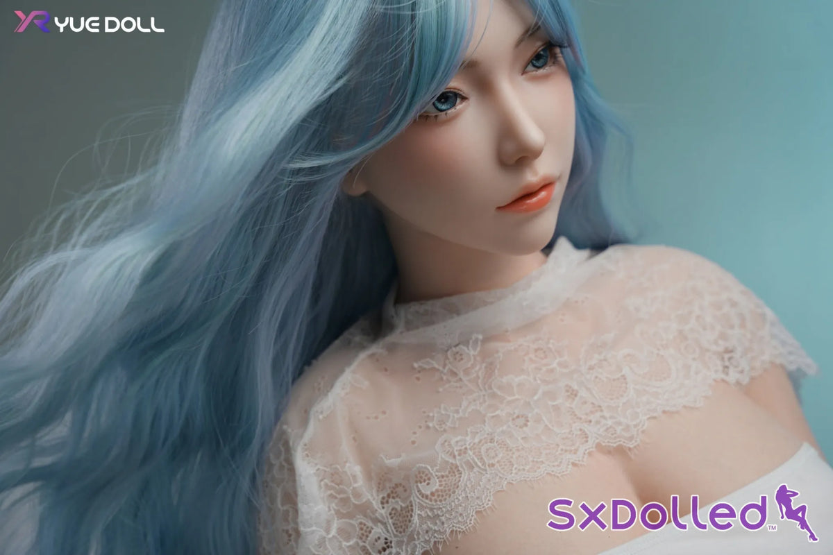 Tori E (I-Cup) (158cm) | Blue-Haired White Dress Sex Doll | Yue Doll - I-Cup / 158cm / Blue - Sex Doll