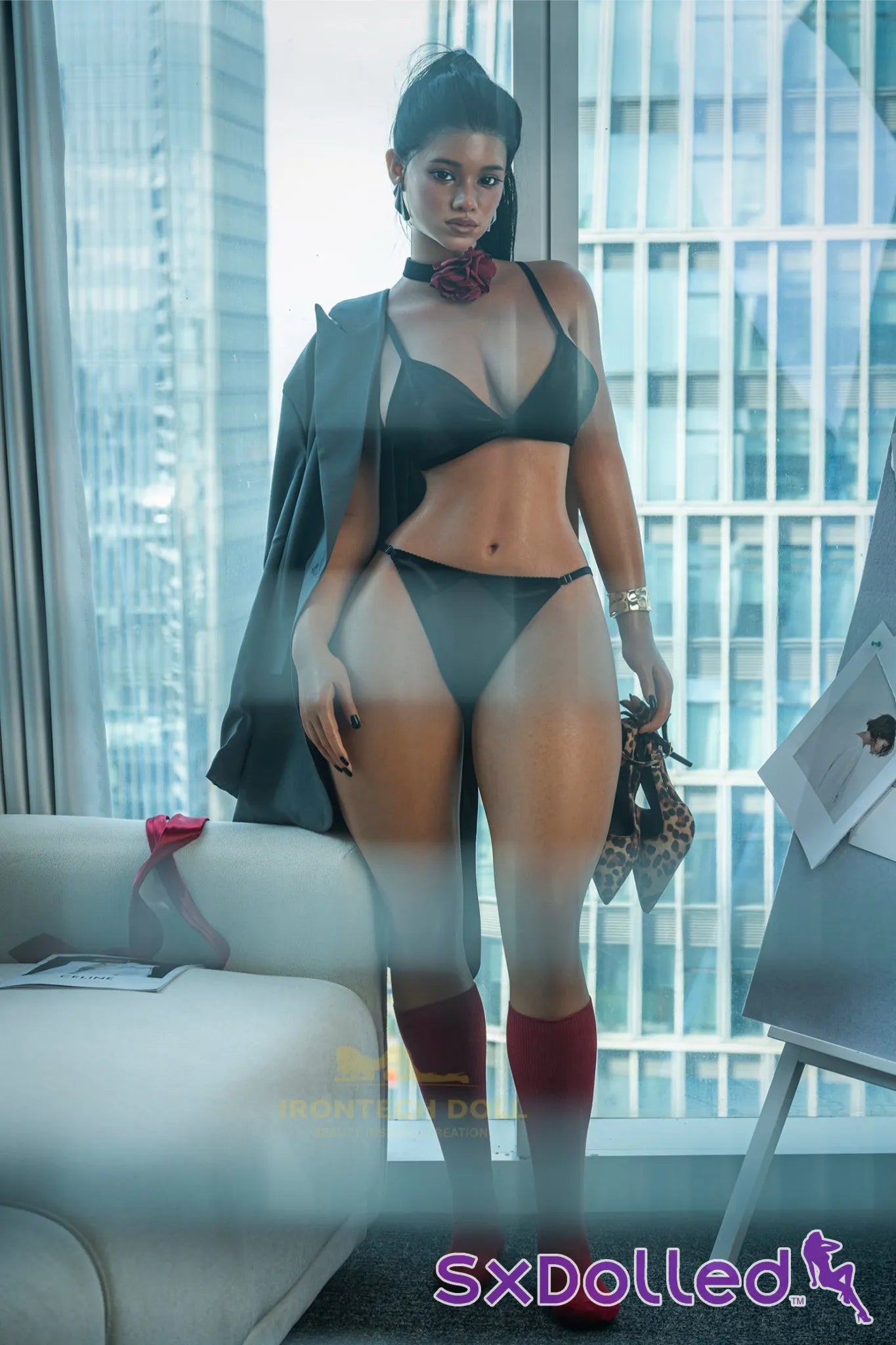 Tyra A (H-Cup) (164cm) | Lingerie Boss Sex Doll | Irontech Doll H-Cup / 164cm / Black Sex Doll
