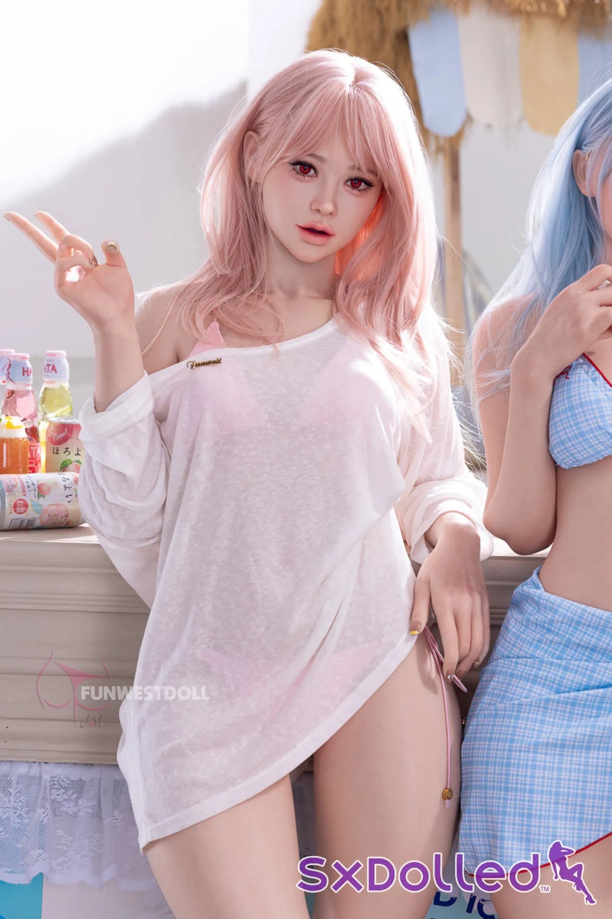 White Lucy A (F-Cup) (159cm) | Playful Pink-Haired Beauty Sex Doll | Funwest Doll - F-Cup / 159cm / Pink - Sex Doll