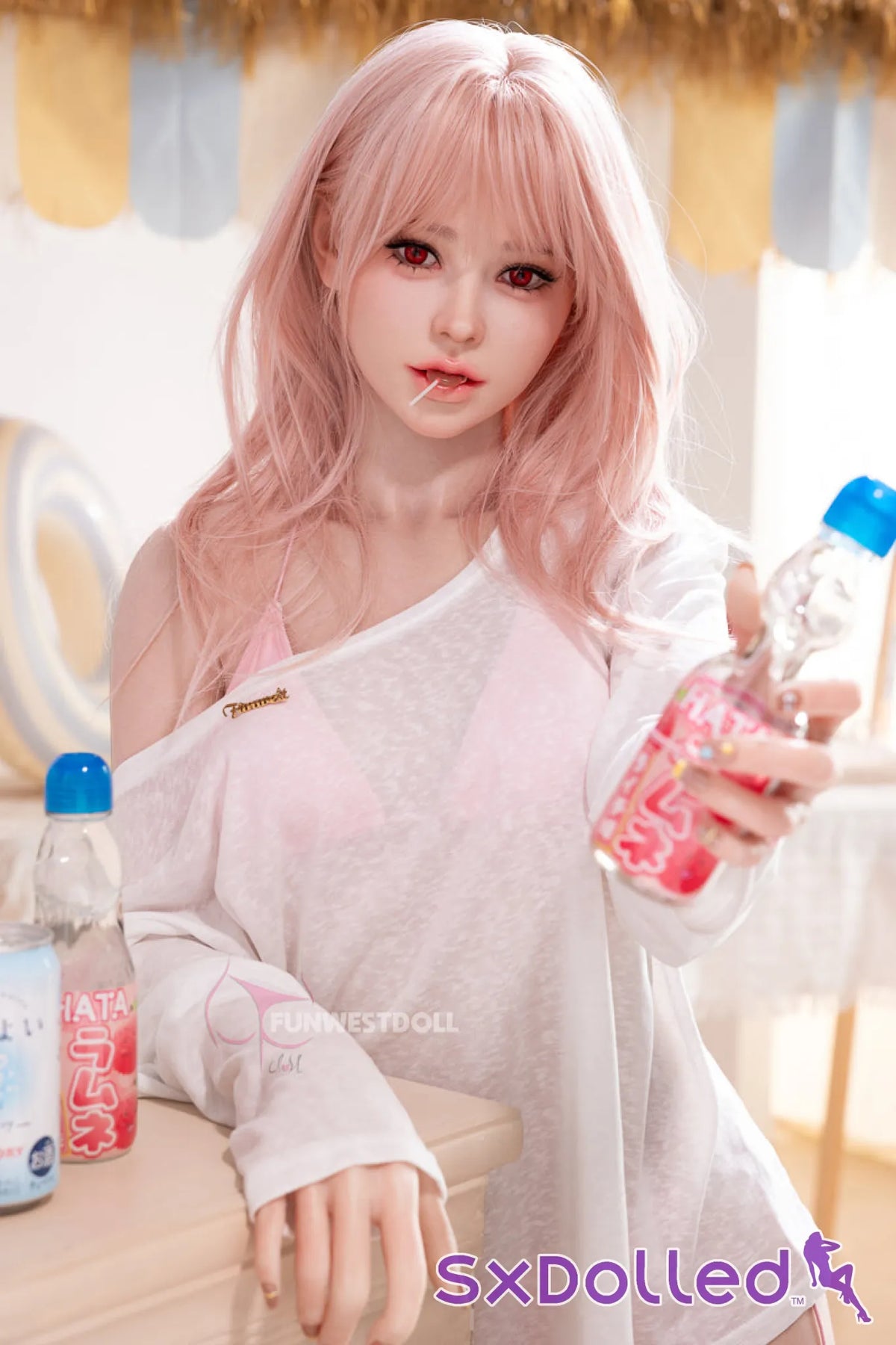 White Lucy A (F-Cup) (159cm) | Playful Pink-Haired Beauty Sex Doll | Funwest Doll - F-Cup / 159cm / Pink - Sex Doll