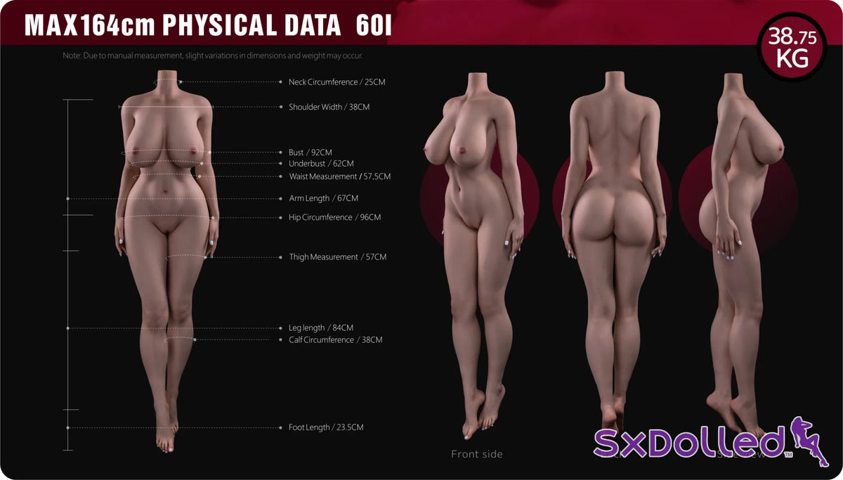Yelan E (I-Cup) (164cm) | Curvy Brunette Beauty Sex Doll | Firefly Doll - I-Cup / 164cm / Black - Sex Doll