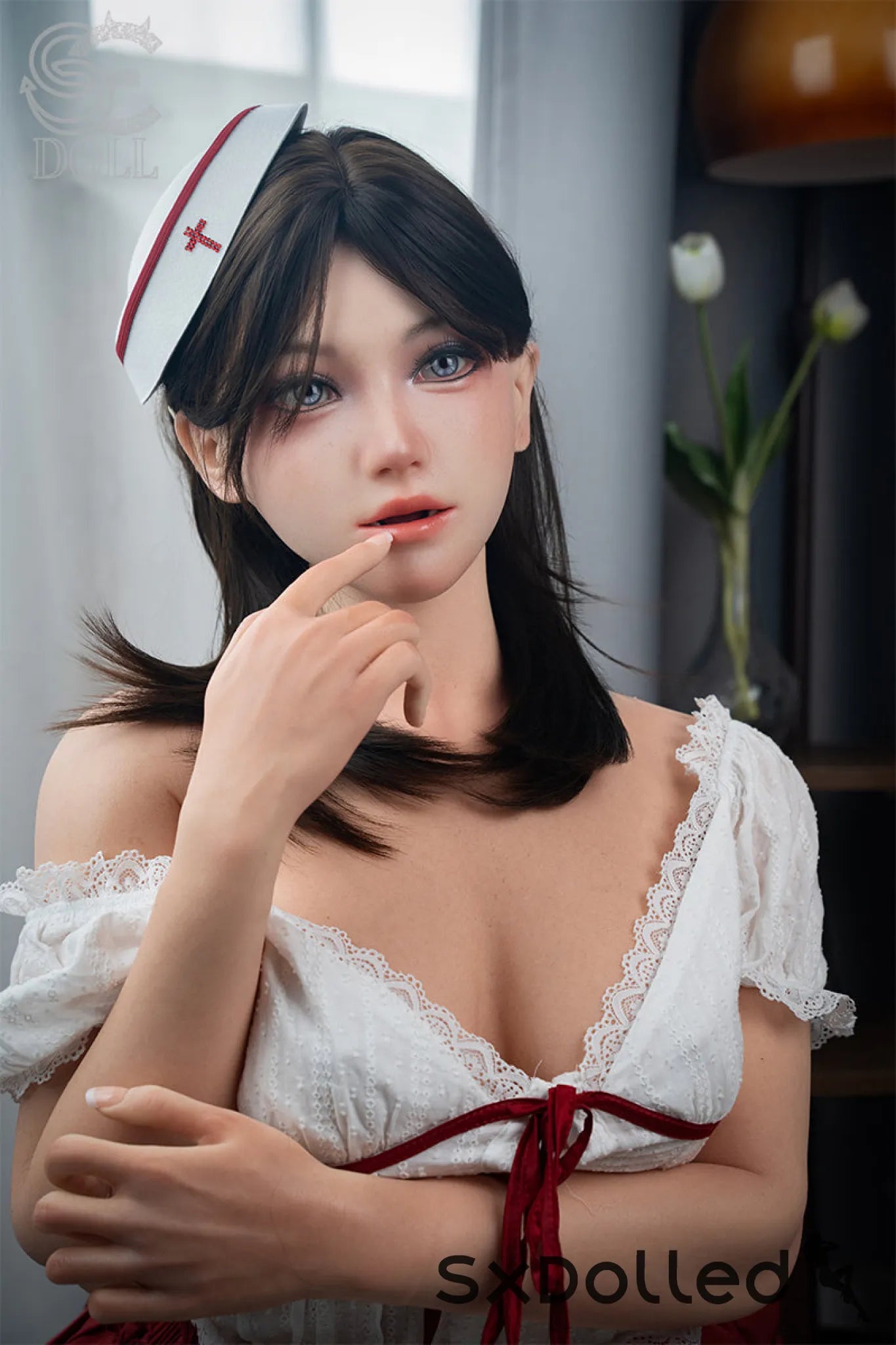 Yuuka.K (C-Cup) (163cm) | Freckled Nurse Cosplay Sex Doll | SE Doll C-Cup / 163cm / Black Sex Doll