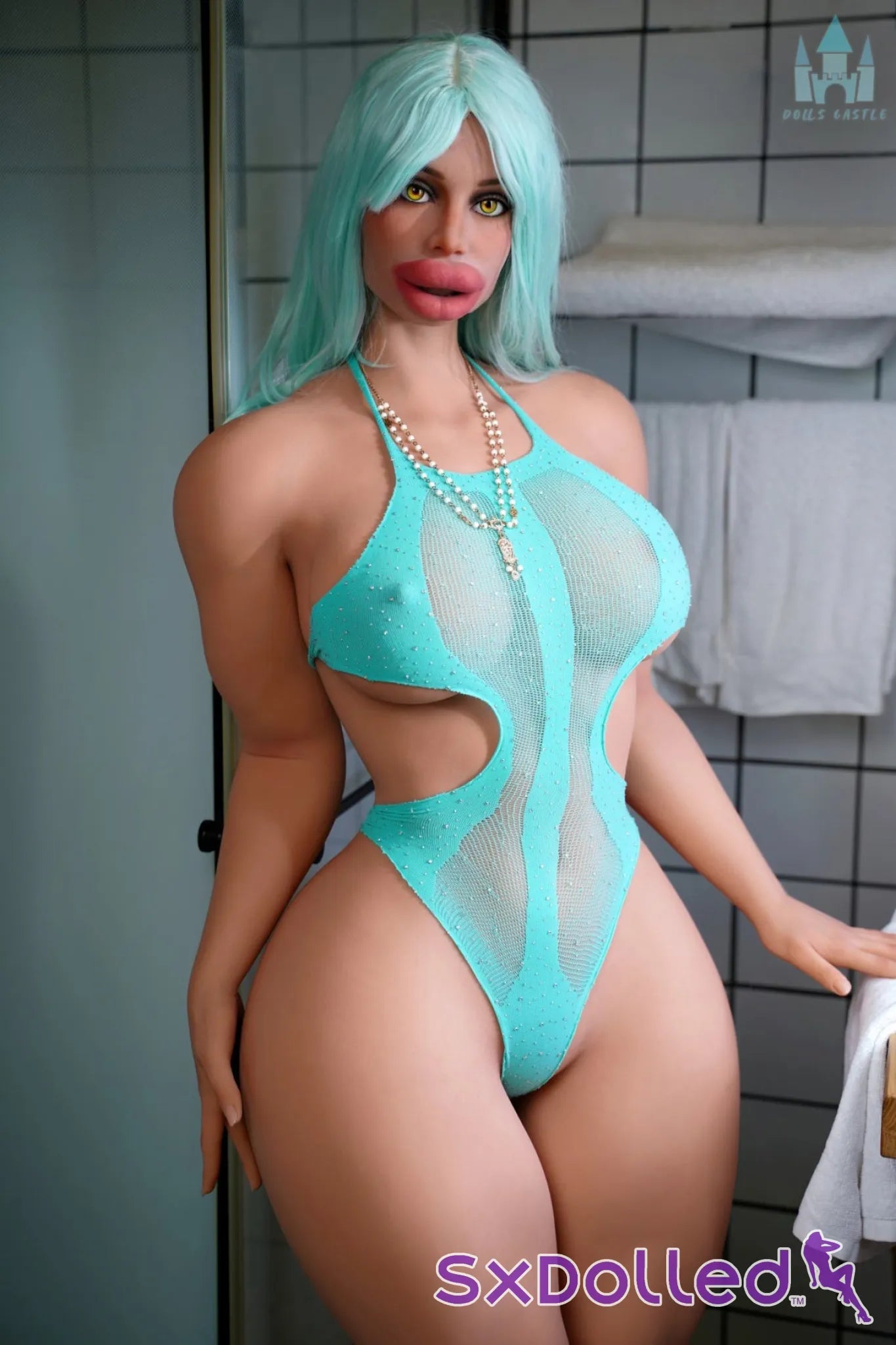 Zara A (E-Cup) (164cm) | Thick Bimbo Lips Sex Doll | Dolls Castle - E-Cup / 164cm / Blue - Sex Doll