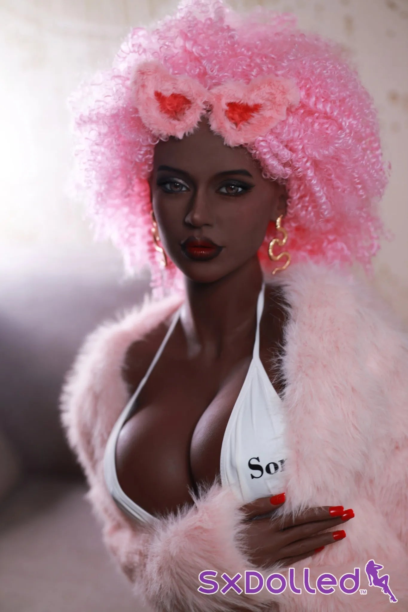 Zelitha (H-Cup) (162cm) | Slim Pink Afro Ebony Sex Doll | Fire Doll H-Cup / 162cm / Pink Sex Doll