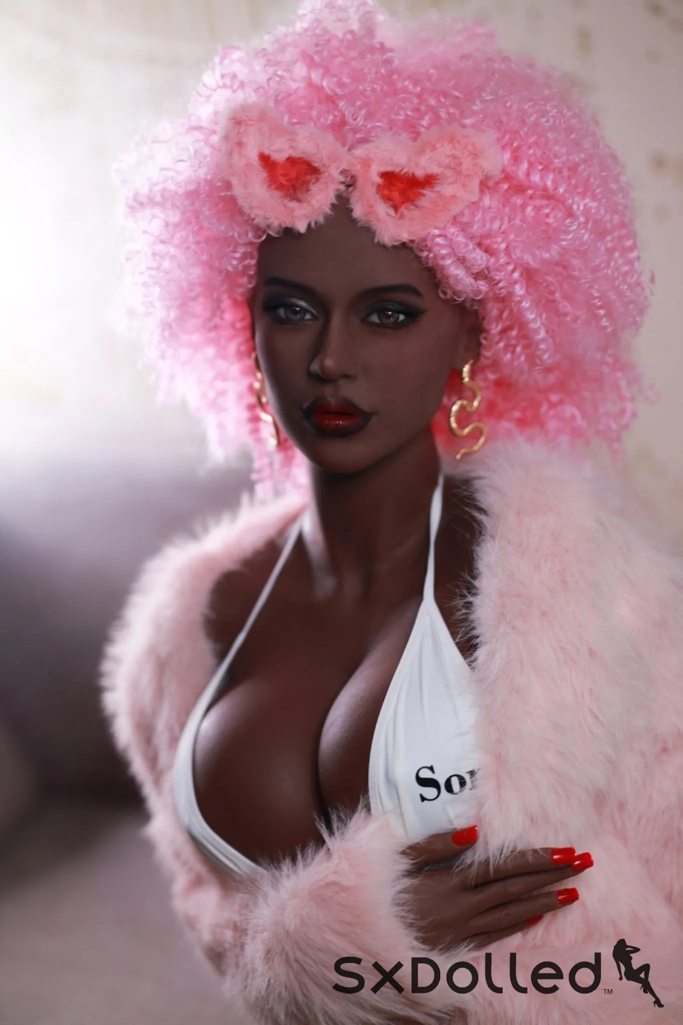 Zelitha (H-Cup) (162cm) | Slim Pink Afro Ebony Sex Doll | Fire Doll H-Cup / 162cm / Pink Sex Doll