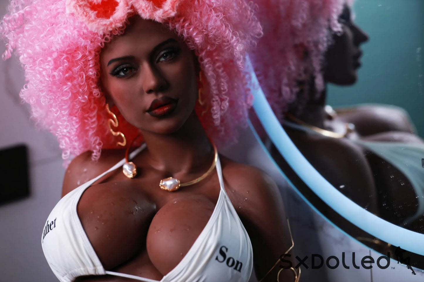 Zelitha (H-Cup) (162cm) | Slim Pink Afro Ebony Sex Doll | Fire Doll H-Cup / 162cm / Pink Sex Doll